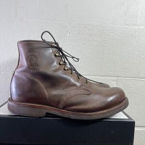 Chippewa Ellison 20065 Brown Leather Work Boots Lace up Men's 12 D Made In USA